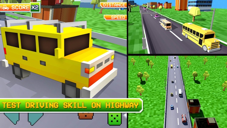 Blocky Road Racing Sim HD : Extreme Driving