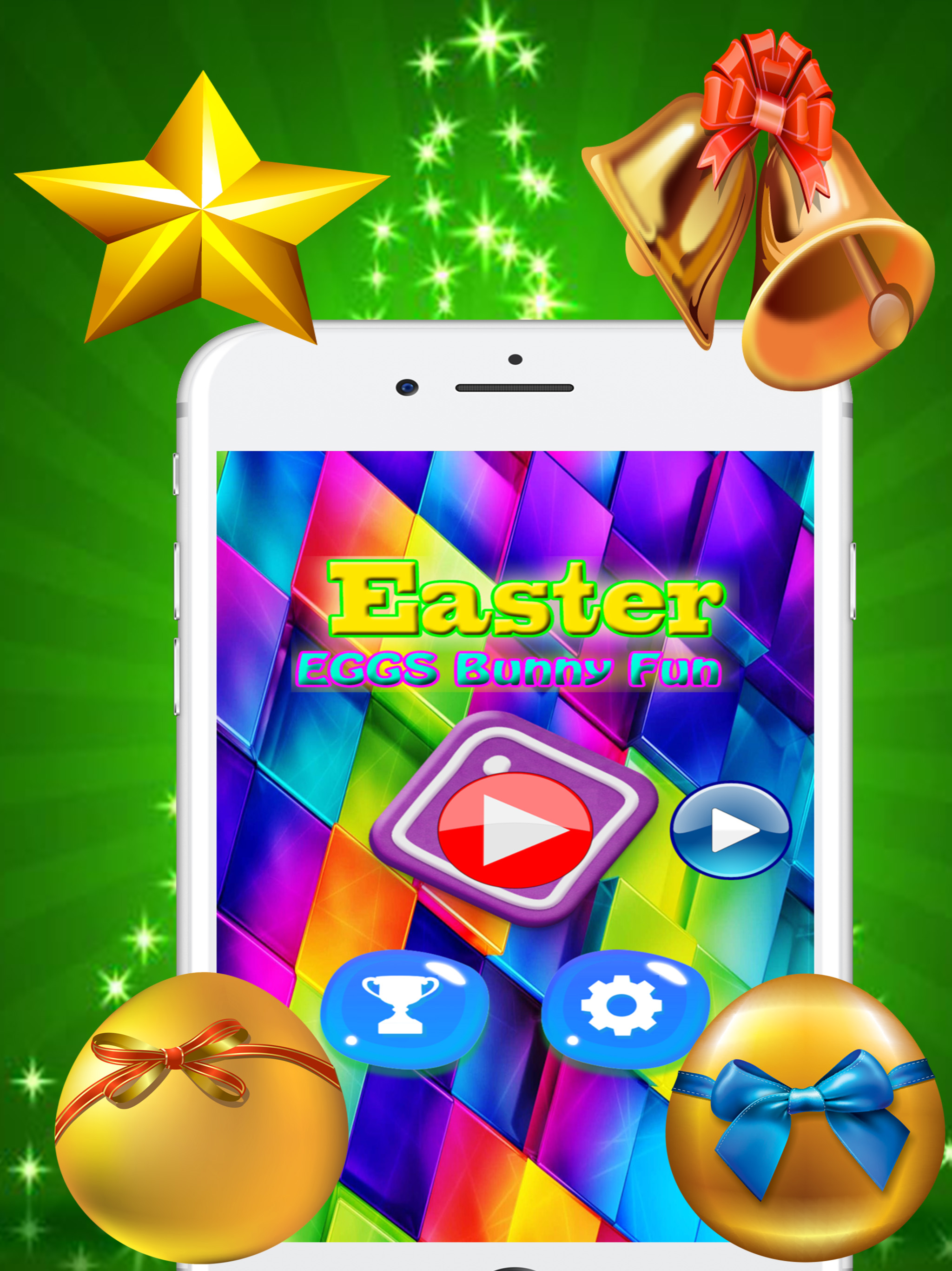 Easter Eggs Bunny Match Game For Family & Friends
