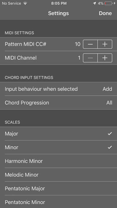 ChordBud 2 AUv3 MIDI Sequencer Screenshot