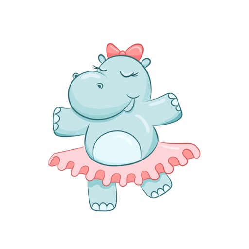 Hippo Ballet Stickers