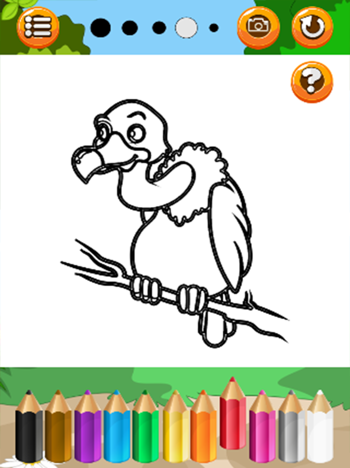 fancy kid painter  birds coloring page for child