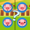 Piggy Pet a Little Pig Matching Kids Game