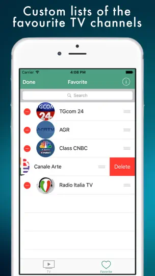 Captura de pantalla de TV Italiana - Italiano In Diretta Televisiva en iPhone 3