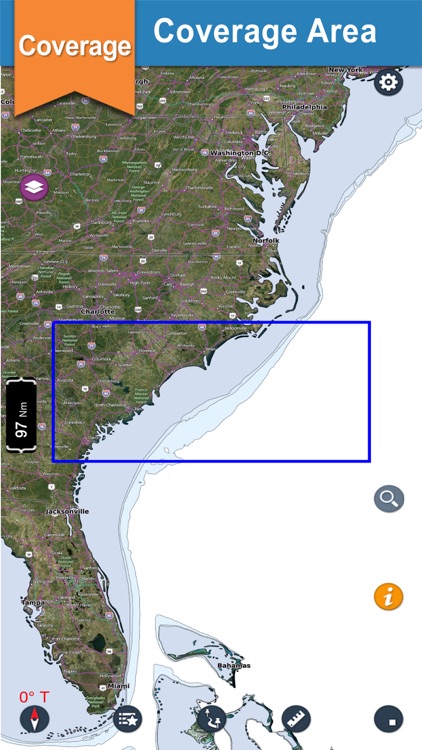 South Carolina nautical offline chart for cruising