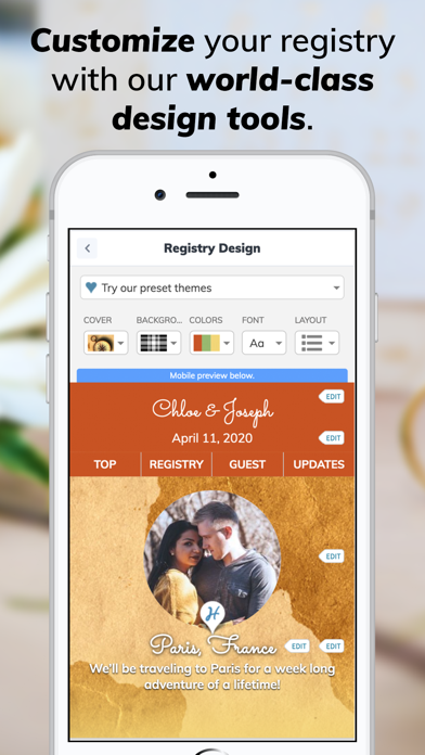 Honeyfund Wedding Registry Screenshot