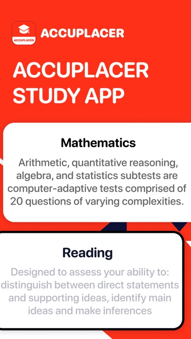 Screenshot #1 pour Accuplacer Study Exam App
