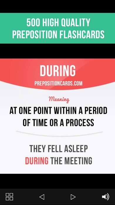Screenshot #1 pour English Prepositions Cards
