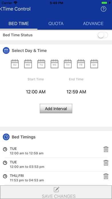 SecureTeen Parental Control Screenshot