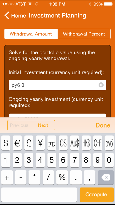 Screenshot #2 pour Wolfram Investment Calculator Reference App