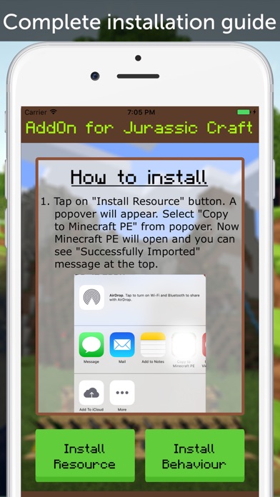 Jurassic Craft AddOn for Minecraft Pocket Editionのおすすめ画像1