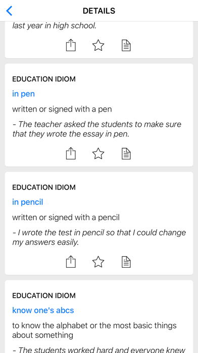 Education & Food idioms Screenshot