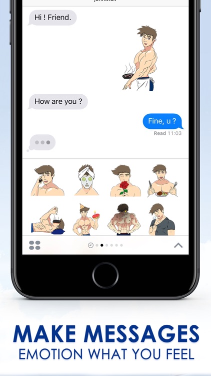 Sixpack lovers Stickers for iMessage