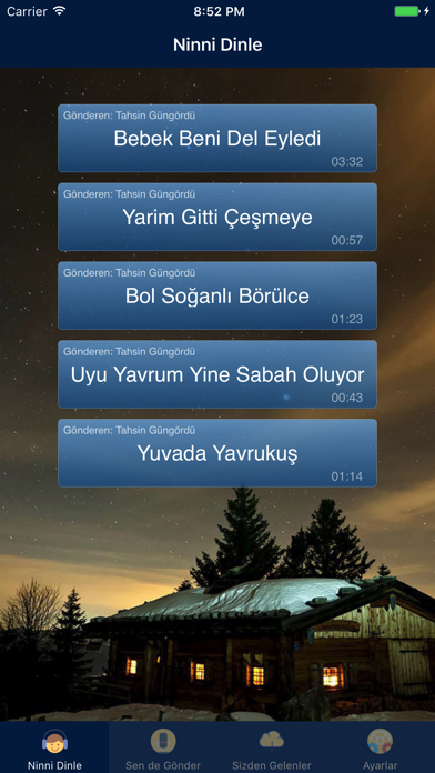 Screenshot #1 pour Uyutan Bebek Ninnileri Amatör Sesler