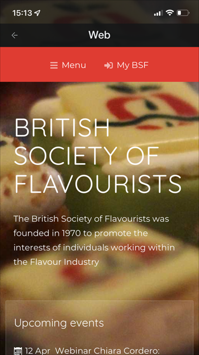 British Society of Flavourists Screenshot