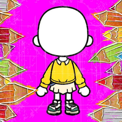 Glitter Toca Outfits Coloring iOS App