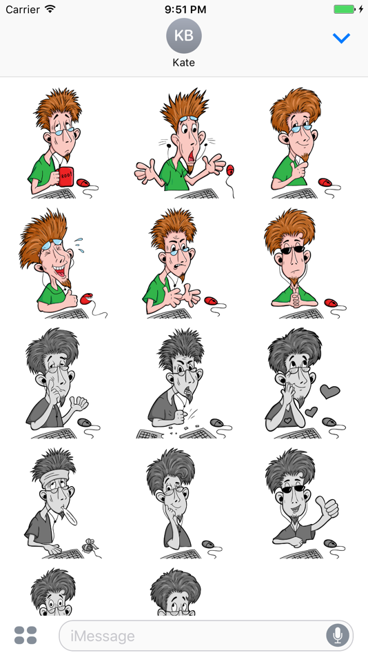 #1. Tech Geek Free - Stickers for iMessage (iOS) 由: Evgeny Kopytin