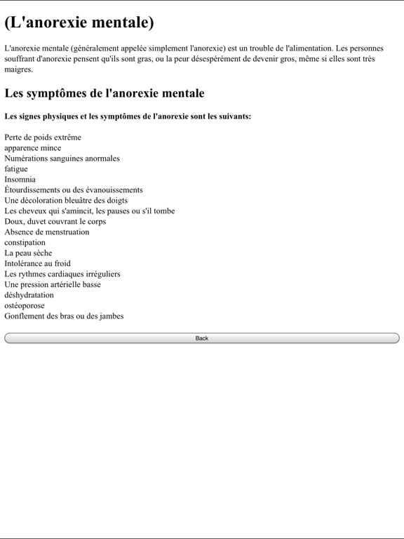 Dictionnaire Des Maladies iPad screenshot