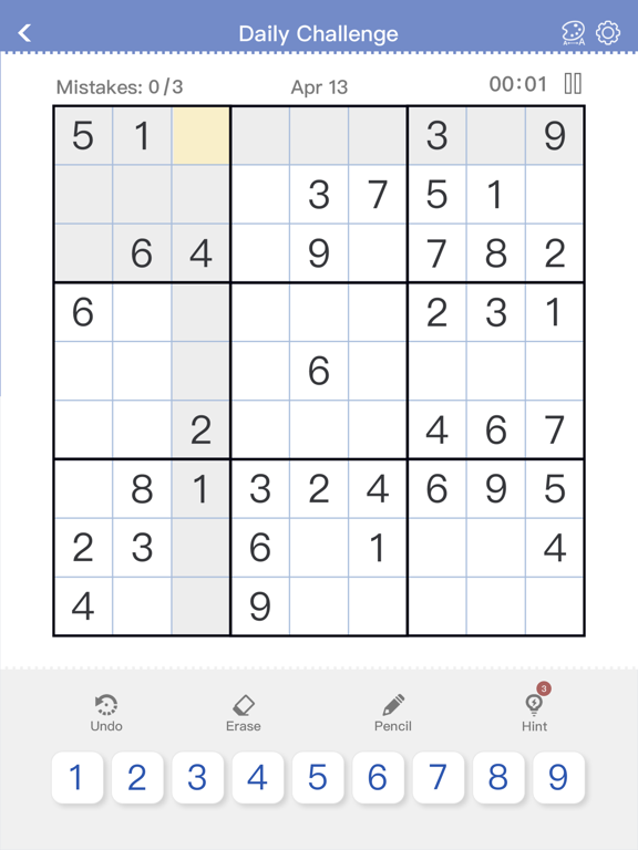 Sudoku - Klassieke Sudoku iPad app afbeelding 4