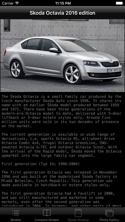 Specs for Skoda Octavia 2016 edition screenshot-3