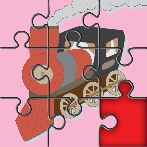 Train fantastische avonturen puzzel voor kinderen