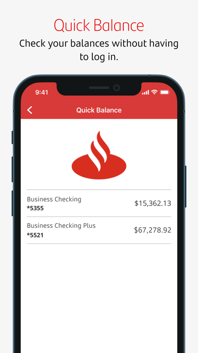 Santander Business Banking Screenshot