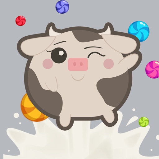 Happy Cow Milk Bubble Shooting Icon