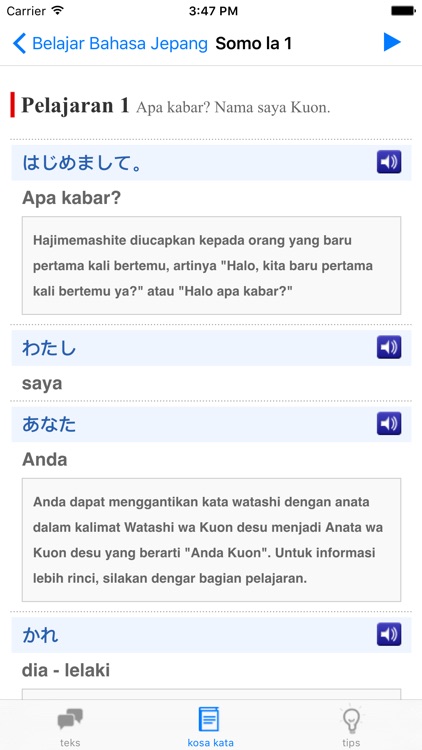 Belajar Bahasa Jepang