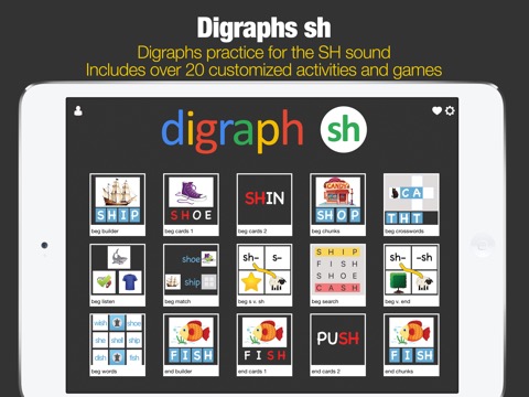 Digraphs sh - Flashcards & Gamesのおすすめ画像1