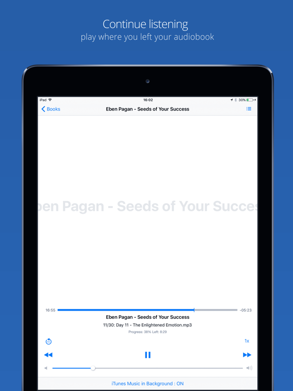 Mus+ Audiobooks iPad screenshot 1 - Music app
