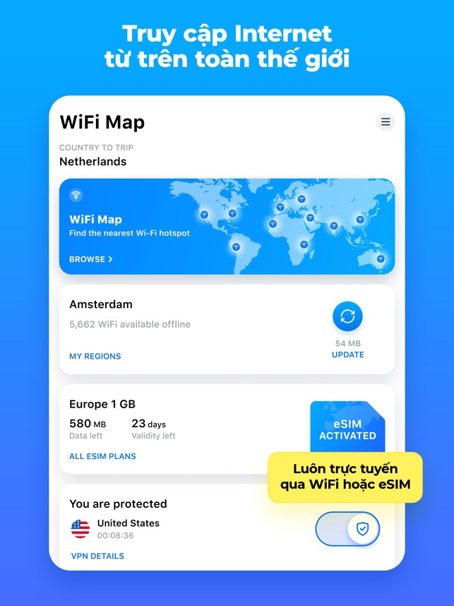 WiFi Map: Internet, eSIM, VPN