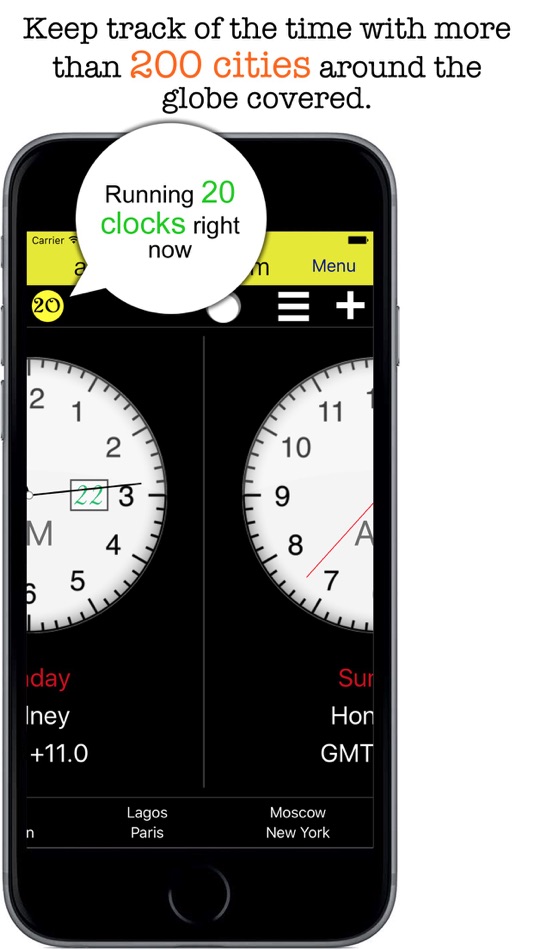 #1. aClocks Premium Analog Clocks (iOS) 由: Tomoyuki Okawa