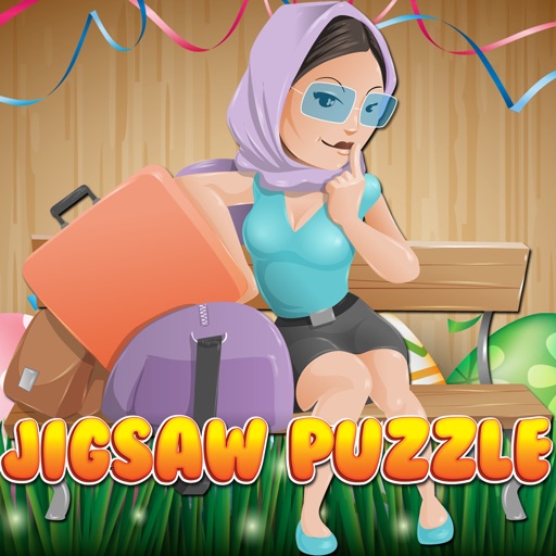 jigsaw girls cartoon app icon