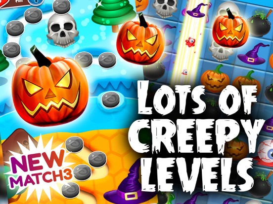 Halloween Scary Pumpkin Match 3 iPad screenshot