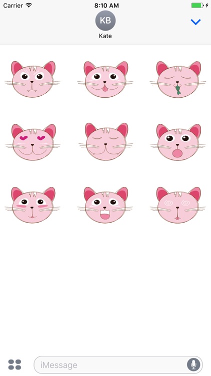 Animated Pink Cat Stickers
