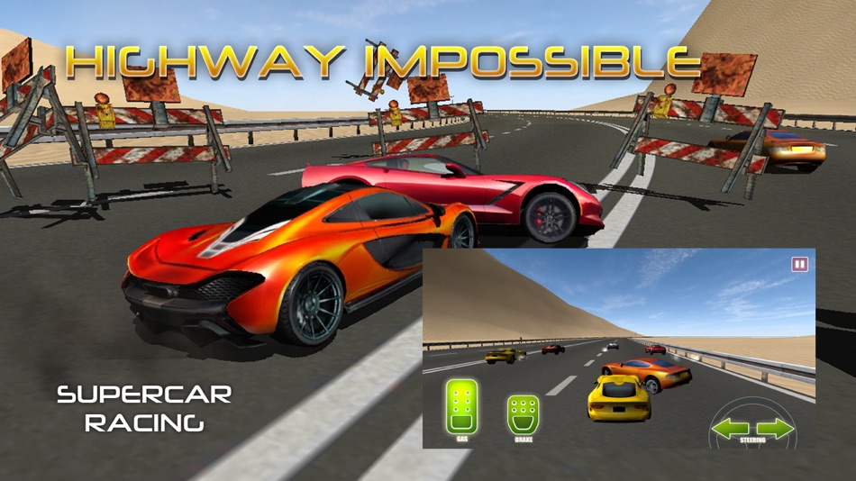 Highway Impossible : Super Car Sprint Race 3D - 1.1 - (iOS)
