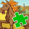 Horse Farm Cartoon Games Jigsaw Puzzle Version