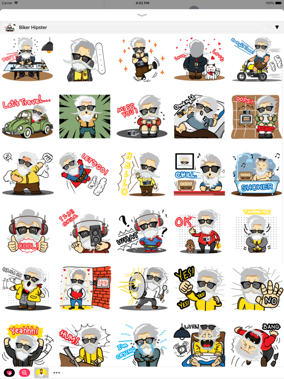 Hipster Stickers & Emojis iPad screenshot 6 - Stickers app