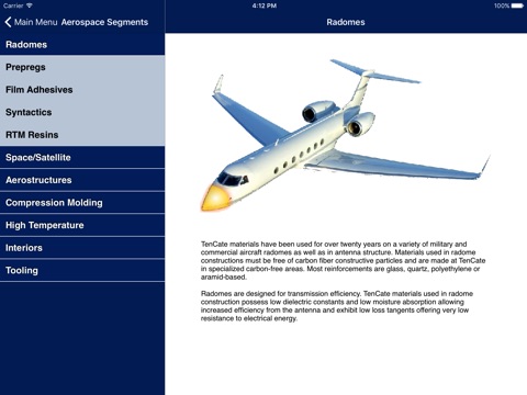 TenCate Product Selector Advanced Composites screenshot 2