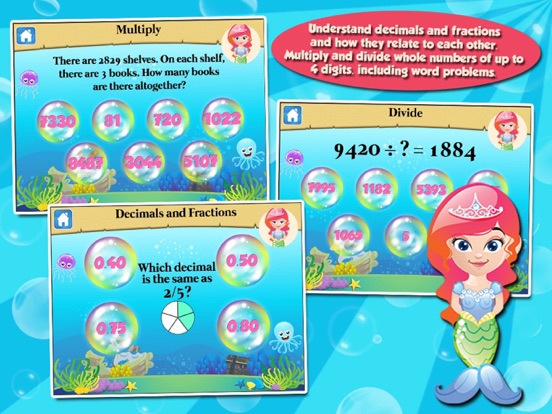Screenshot #5 pour Mermaid Princess Grade 3 Games
