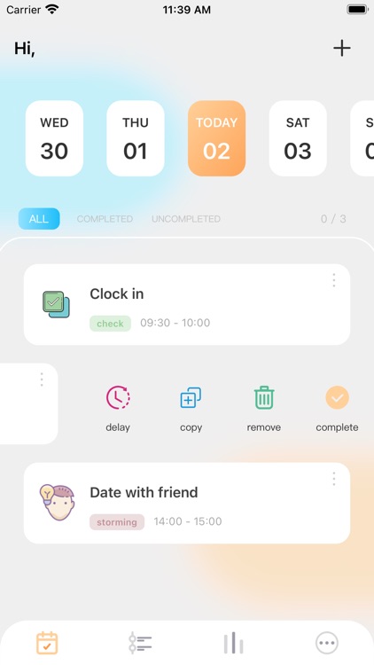 Schedule-work plan, daily task