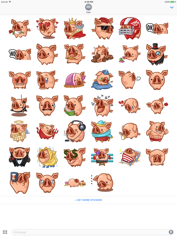 Screenshot #4 pour Mr Piggy - Cute pig stickers for iMessage