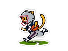 Football Kitten Stickers