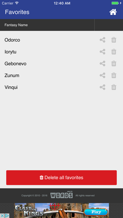Screenshot #3 pour a! Fantasy Names