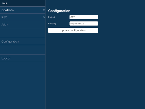 IAQ Monitor iPad screenshot