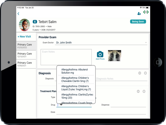 BackpackEMR iPad screenshot 3 - Medical app