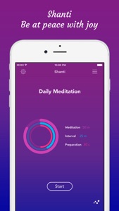 Shanti - Meditation Timer screenshot #1 for iPhone