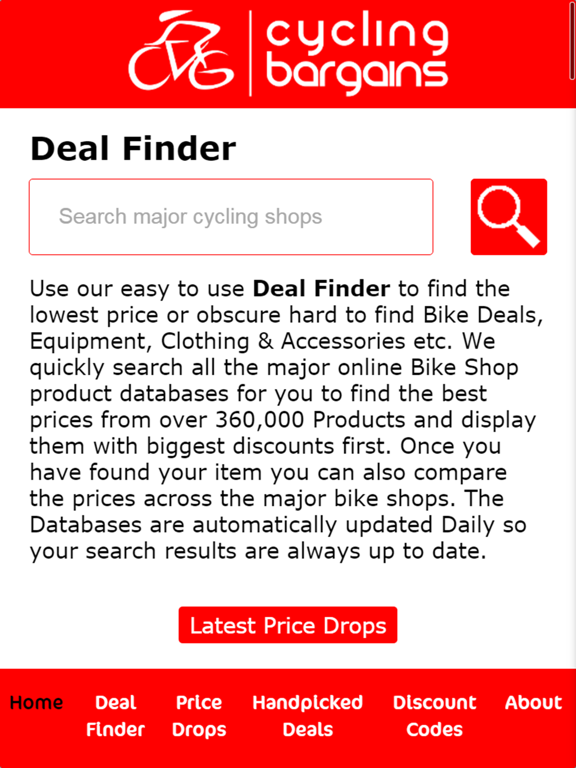 Screenshot #4 pour Cycling Bargains Deal Finder