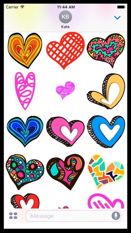 Love Stickers for iMessage - Hand Drawn Hearts