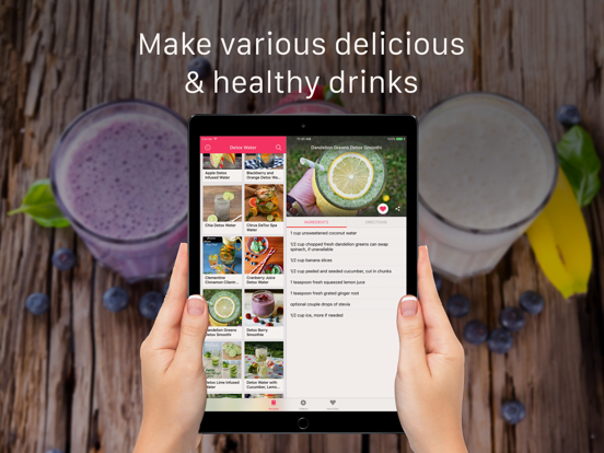 Screenshot #5 pour Detox drinks & healthy recipes