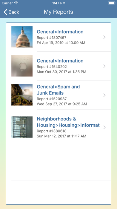 OCFL 311 Screenshot
